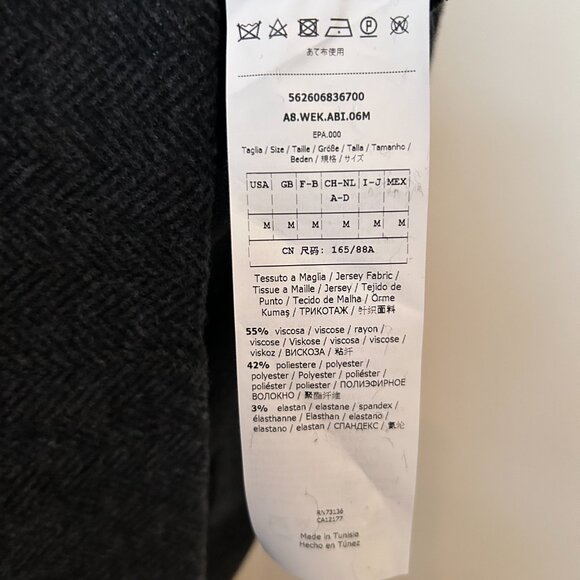 Weekend Max Mara Giglio Wrap Herringbone Grey Sheath Midi Dress Size M - Picture 7 of 7